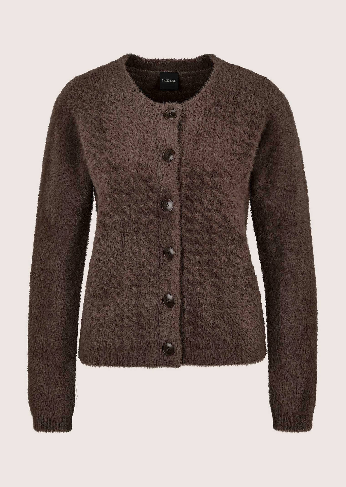 Cardigan moelleux avec structure en nid d'abeille