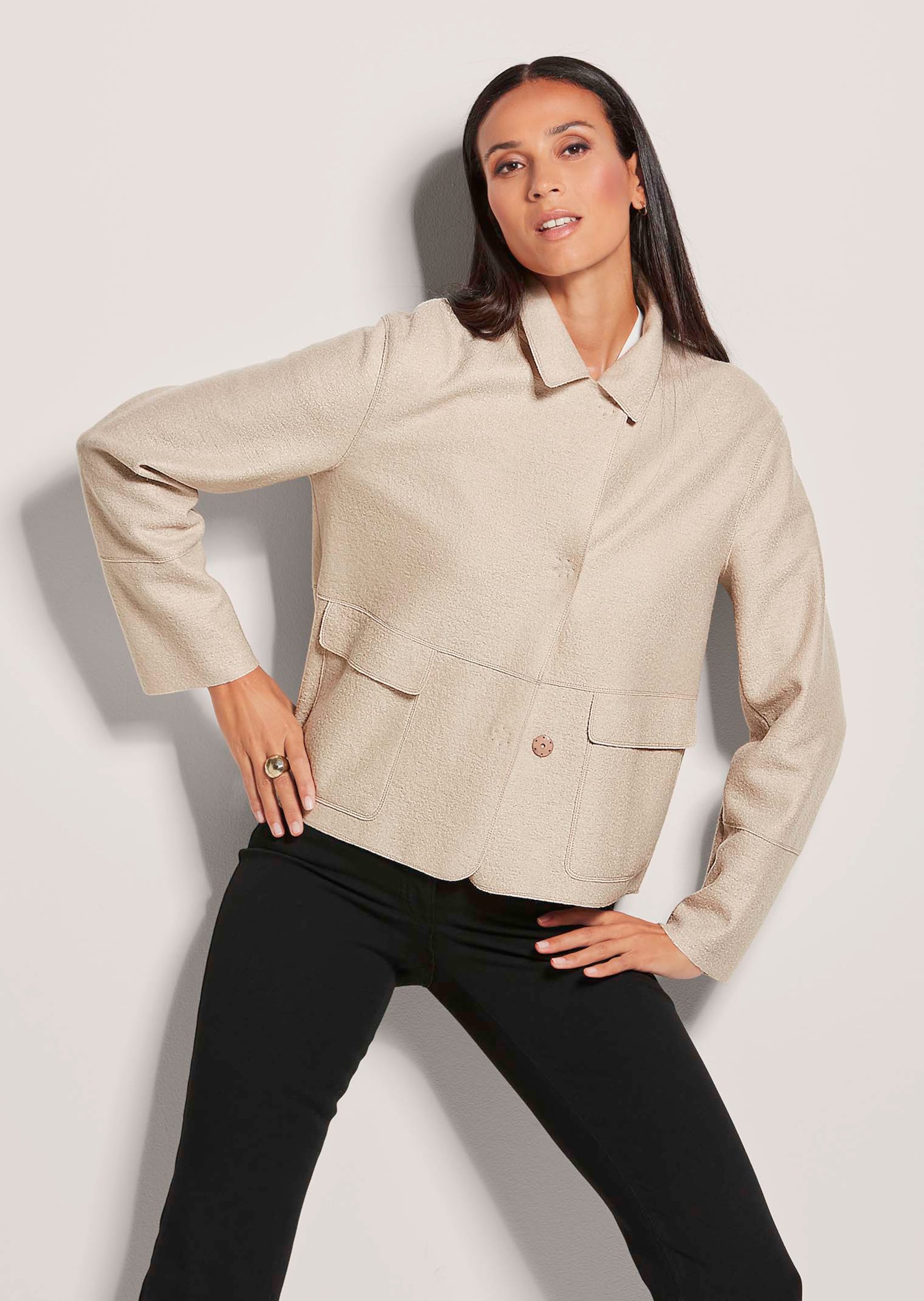 Blazer courte en pure laine vierge