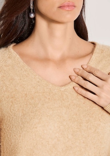 Schurwoll-Pullover mit V-Ausschnit thumbnail 6