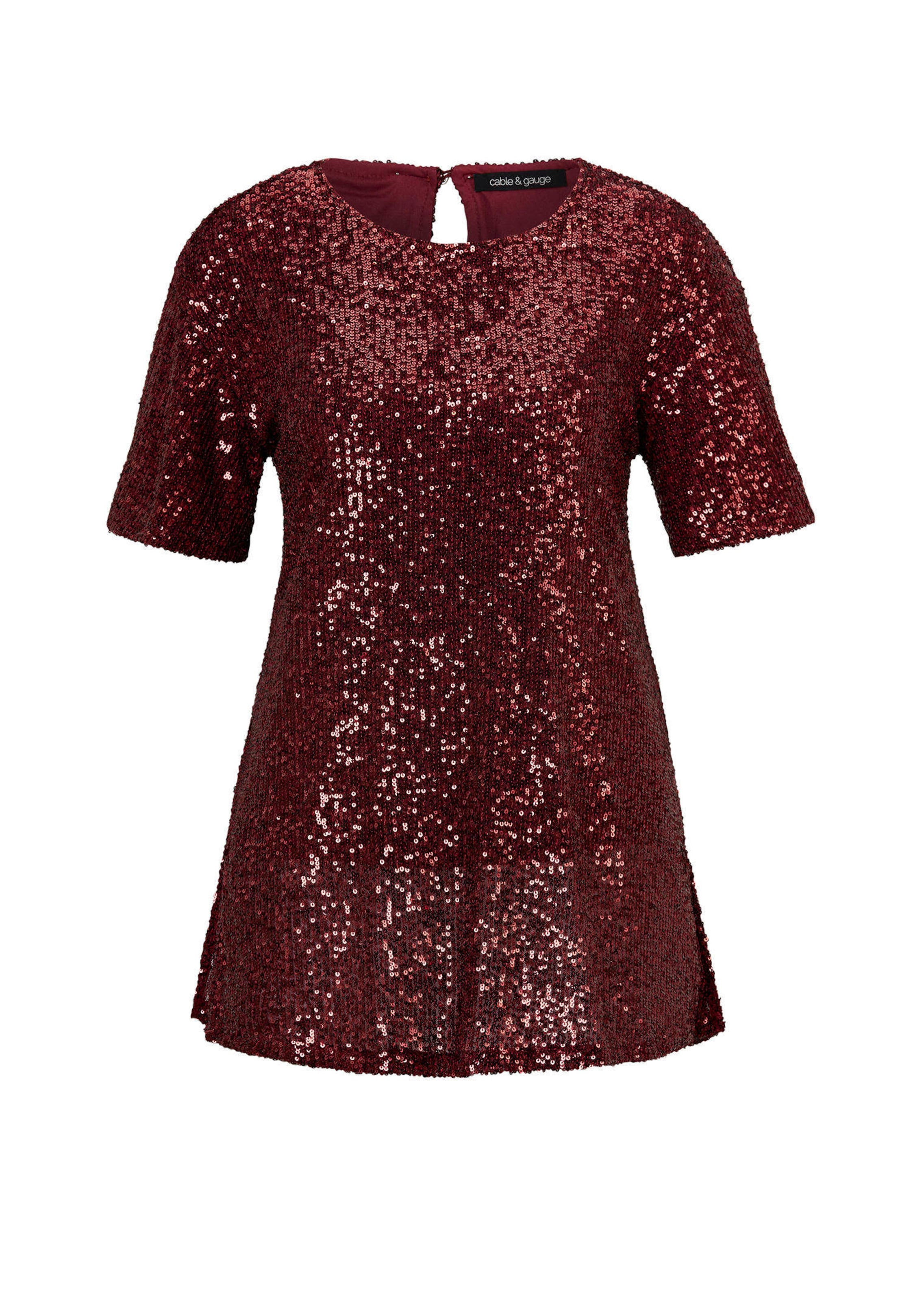 Elegant shirt met pailletten en korte mouwen