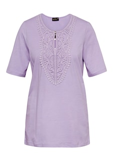Rundhalsshirt mit Häkelspitze thumbnail 6