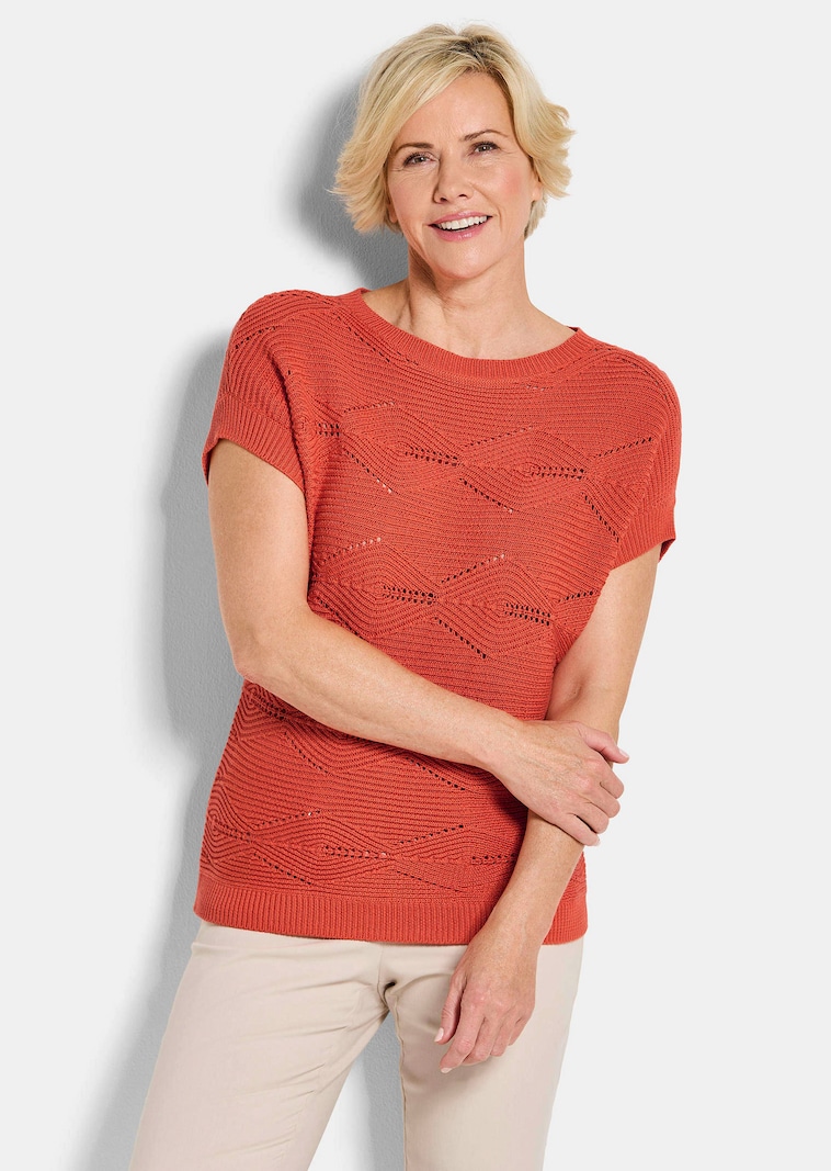 Strickpullover mit Rautenmuster