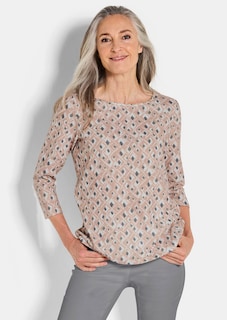 Druckshirt aus flauschigem Jersey thumbnail 1
