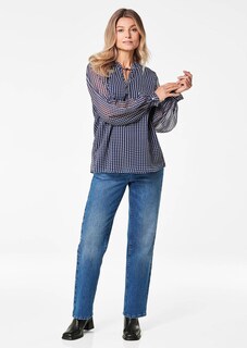 Chiffonbluse mit Gummibündchen thumbnail 3