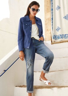 Veste en cuir. Cuir velours de chèvre thumbnail 1