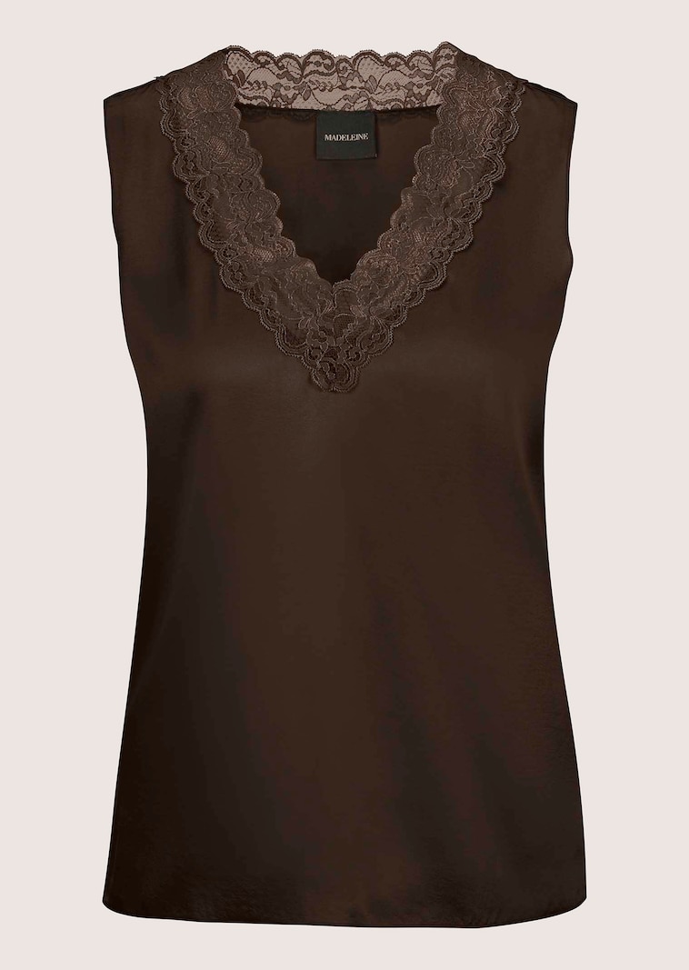 Stretch silk camisole top