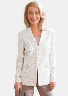Blazer en tissu bouclette de qualité et paillettes thumbnail 1