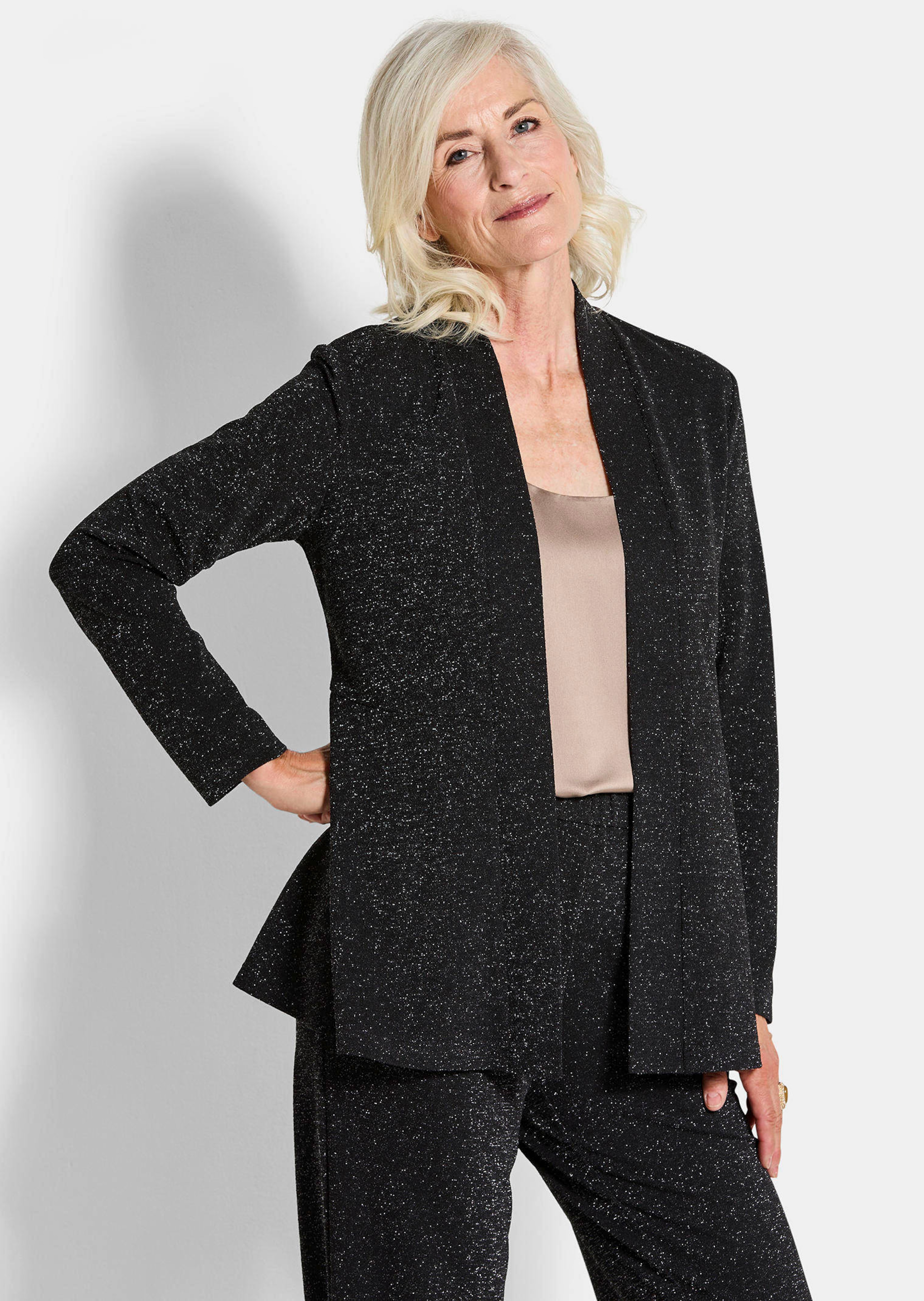 Elegant jersey jasje met Lurex