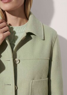 Short woollen jacket with a double-faced finish thumbnail 6