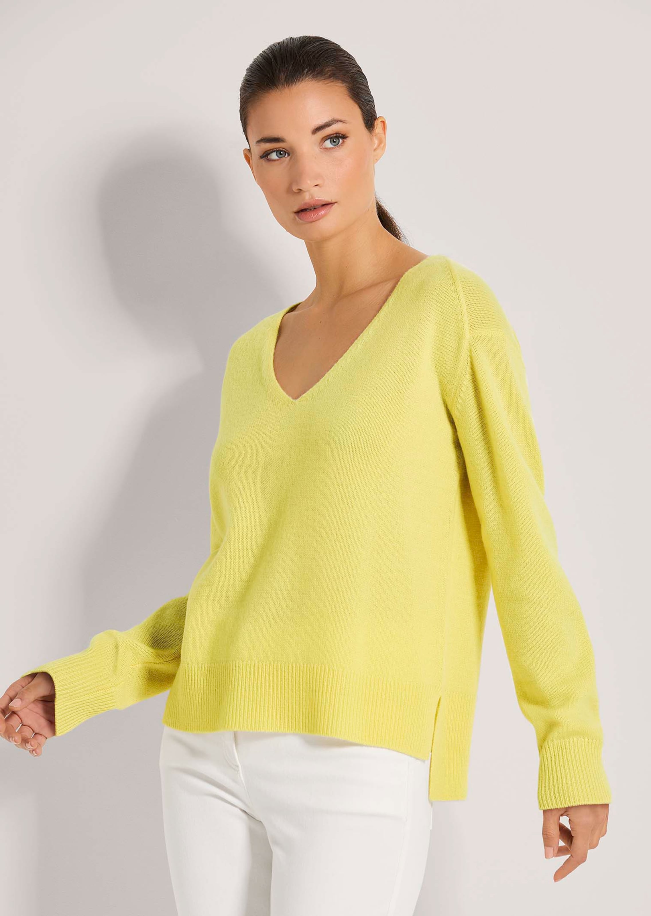 Pull en cachemire à col en V