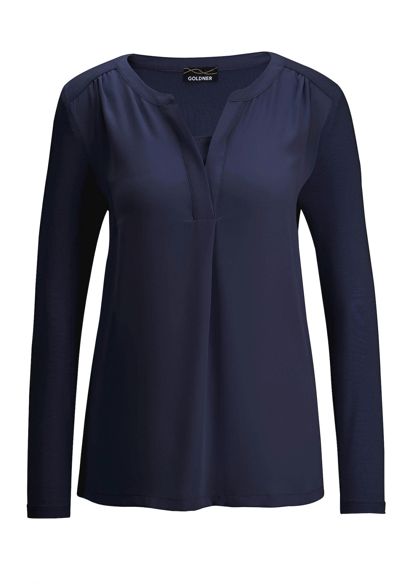 Elegantes Blusenshirt aus Jersey und Chiffon