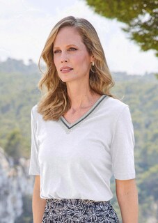 Katoenen shirt met borduursels thumbnail 7