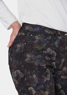 Gedessineerde broek met uniek bloemenpatroon thumbnail 5