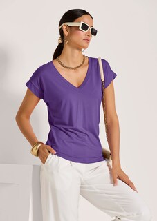 Casual V-neck top thumbnail 4