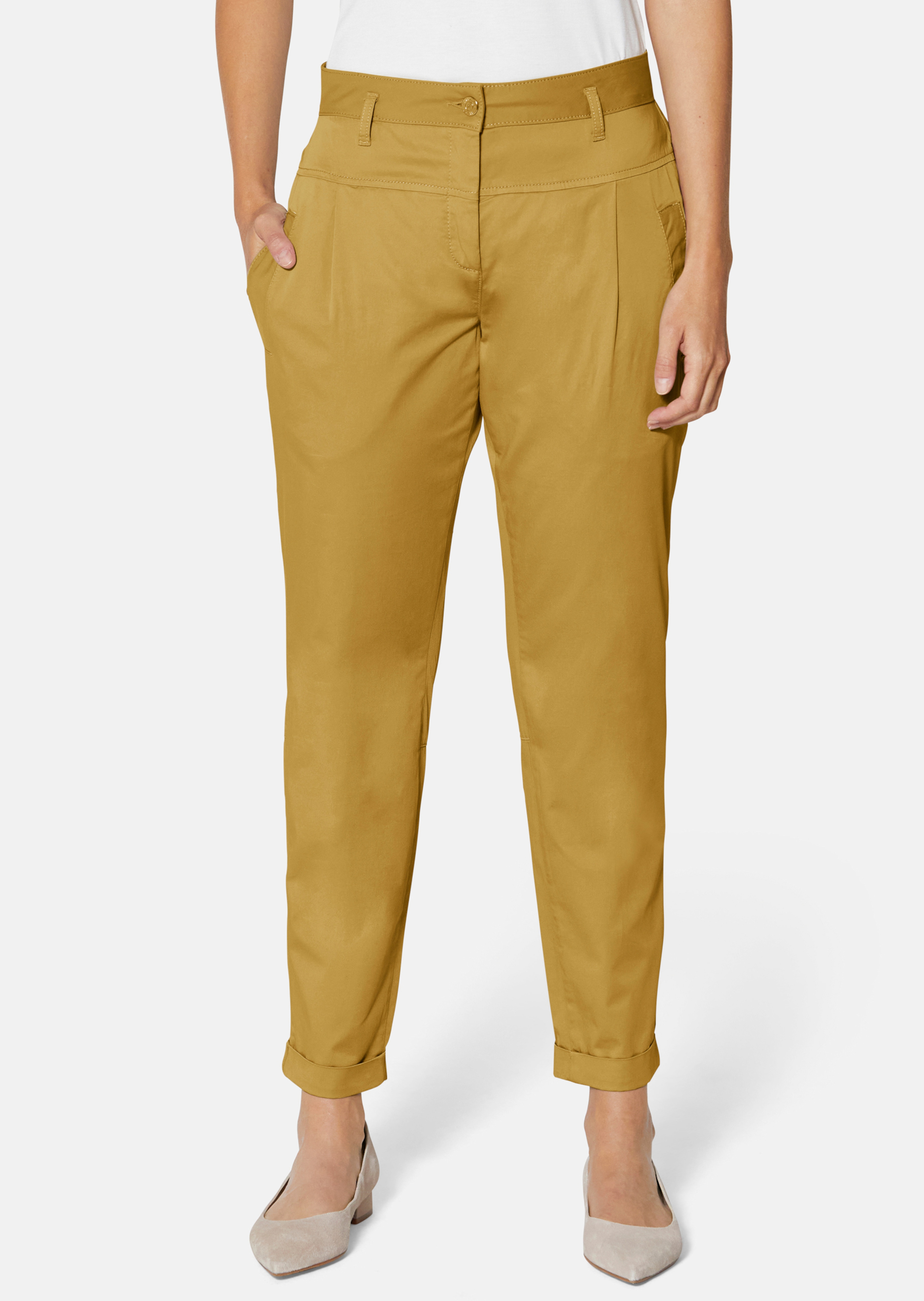 Chino-Hose mit Bundfalten