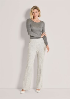 Zachte broek van jacquard met paisleydessin thumbnail 3