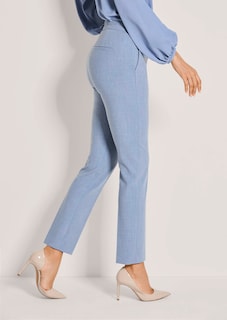Melierte Stoffhose in verkürzter Form thumbnail 5