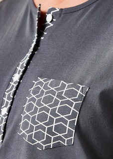 Chemise de nuit en coton à motif thumbnail 4