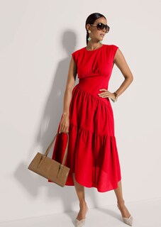 Baumwollkleid mit Stufenrock thumbnail 5