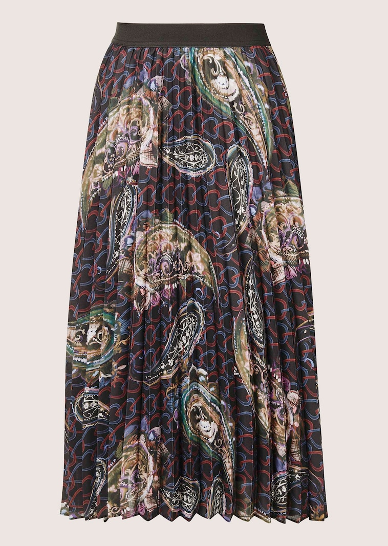 Plisseerock mit Paisley-Muster