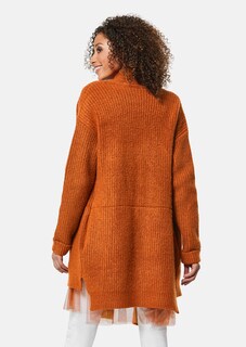 Lange Rippstrickjacke thumbnail 4