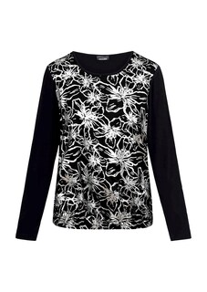 Blusenshirt mit Blumenmuster und Folienprint thumbnail 6