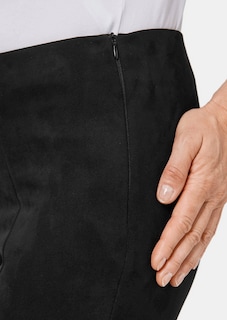 Moderne Leggings in trendigem Velourslederimitat thumbnail 5