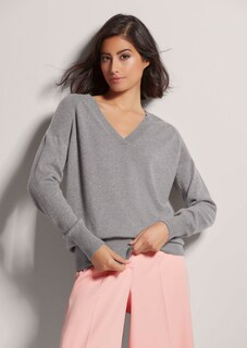 Kaschmir-Pullover mit Rippdetails thumbnail 2