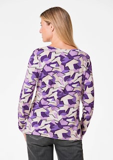 Langarmshirt mit auffälligem Muster thumbnail 3