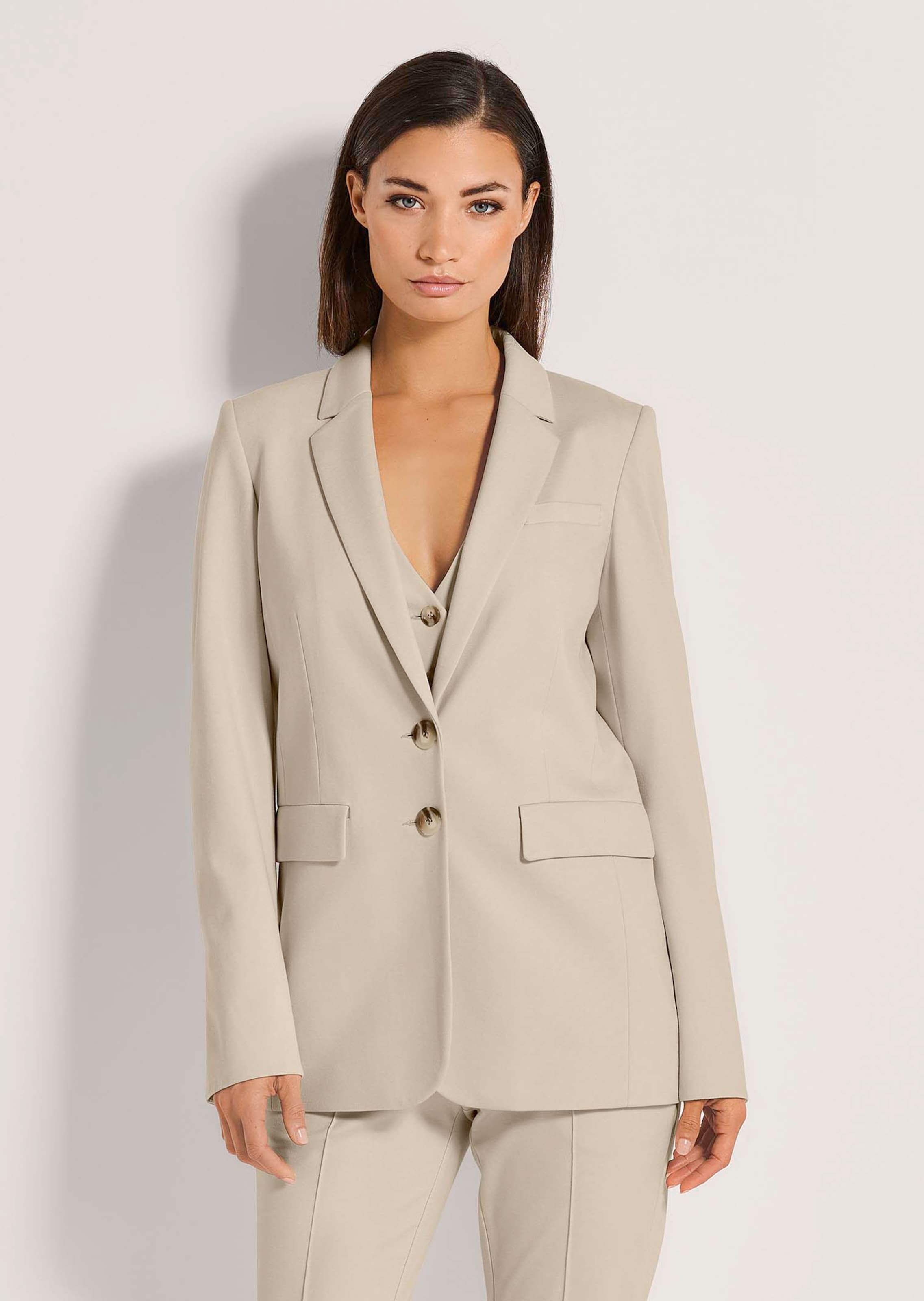 Long jersey blazer
