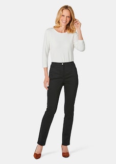 Satijnen katoenen broek LOUISA COMFORT+ thumbnail 2