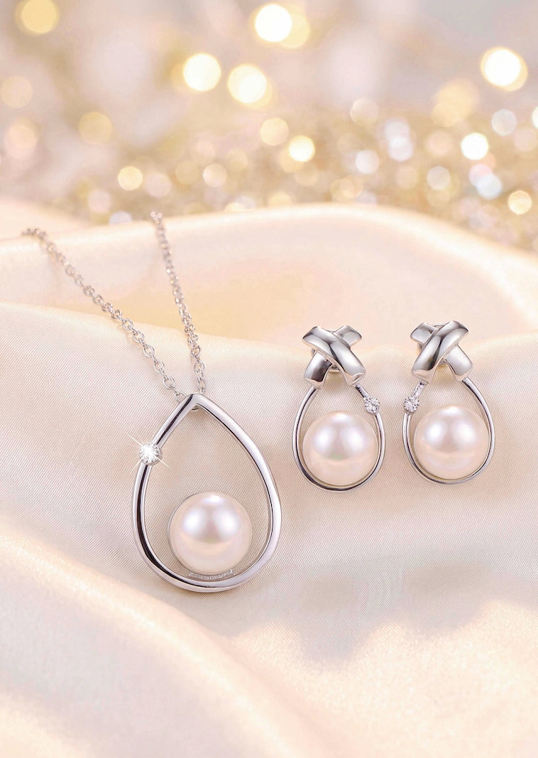 Schmuckset aus Kette und Ohrstecker