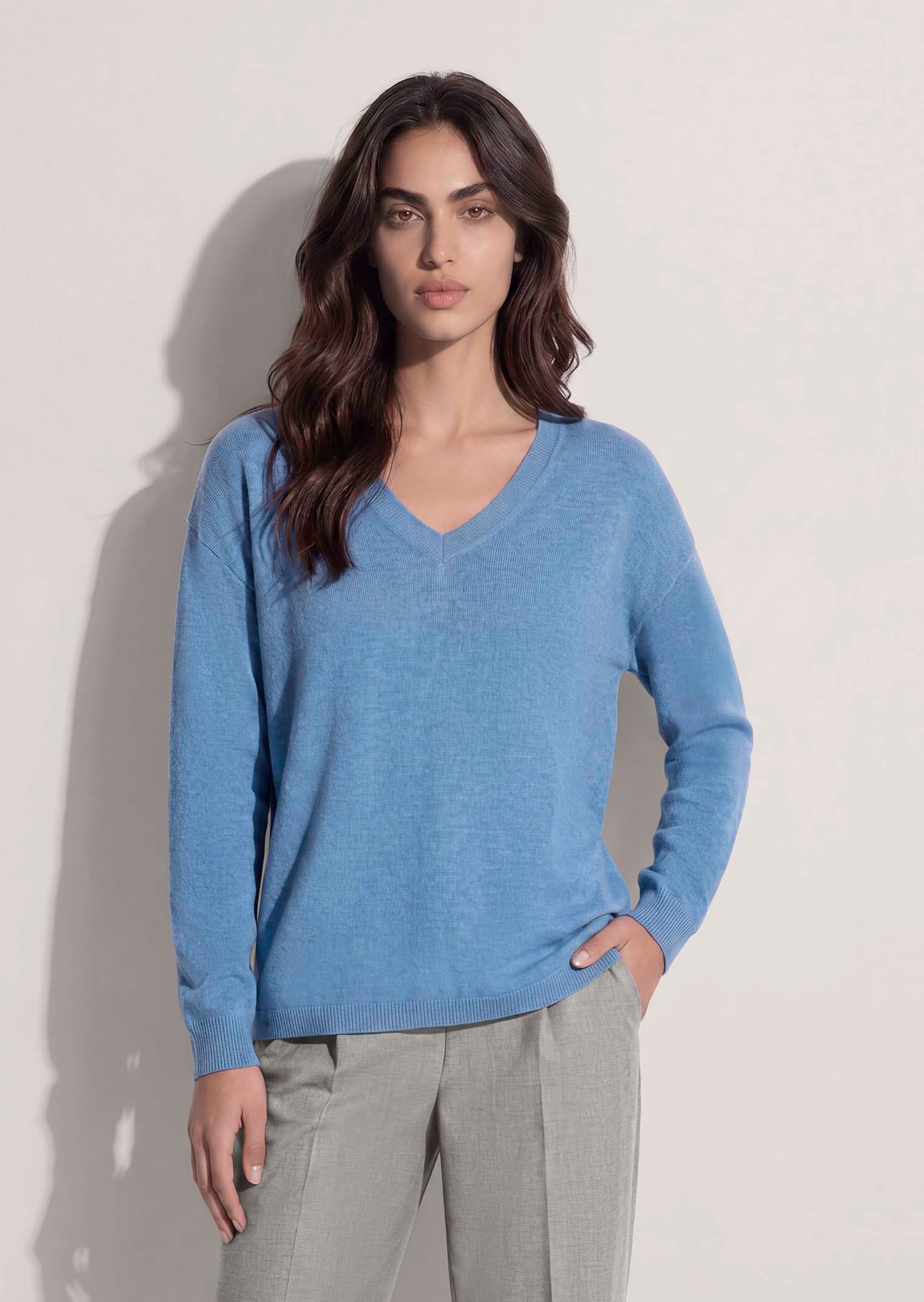 Trui met V-hals, van Good Cashmere