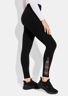 Leggings mit Spitzeneinsatz thumbnail 3