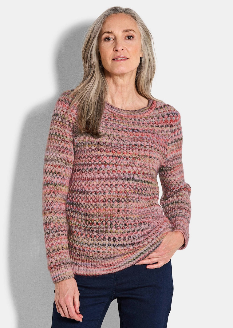 Pull en tricot multicolore