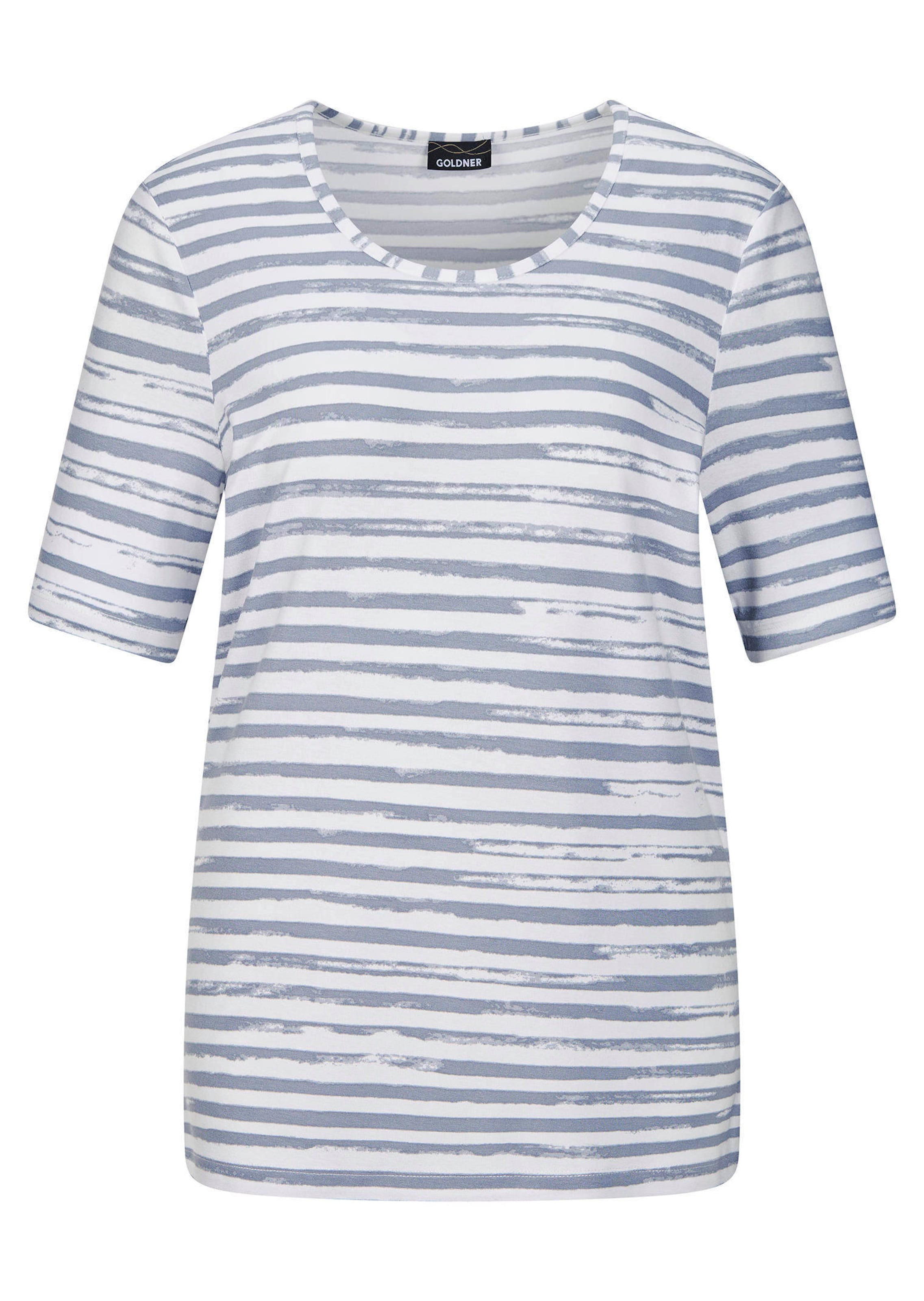 Gestreept shirt van viscose-jersey