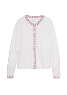 Strickjacke mit Vichy-Karo-Akzenten thumbnail 7