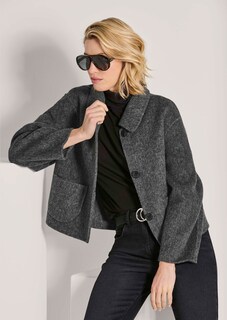 Doubleface-Jacke mit Fischgratmuster thumbnail 5