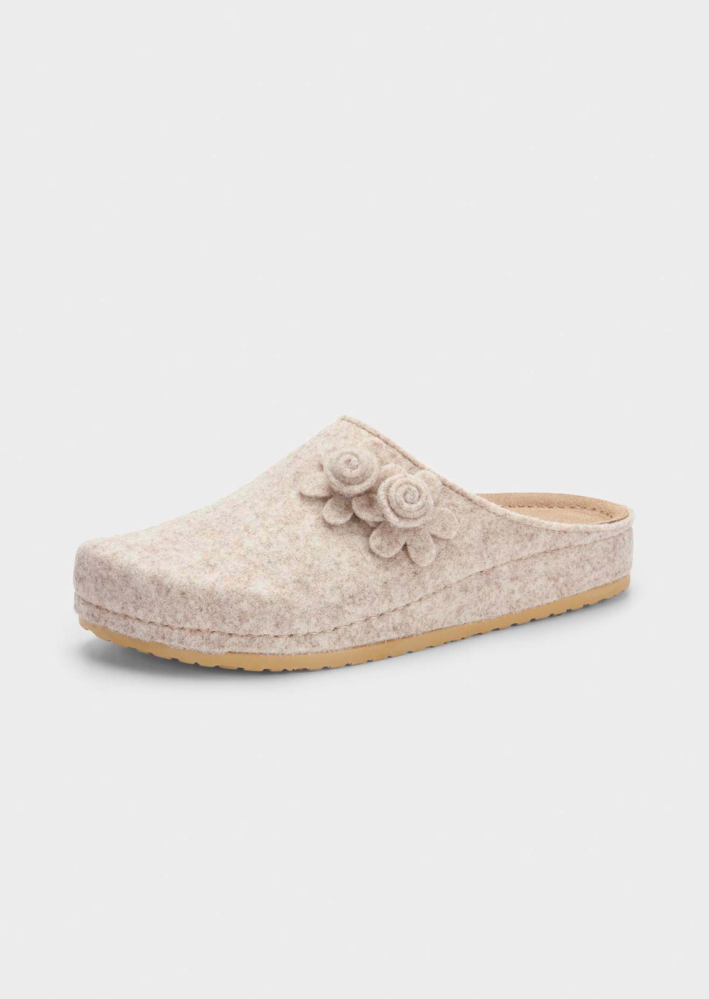 Filzpantoffeln mit Lederfussbett