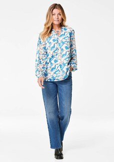 Chiffonbluse mit Gummibündchen thumbnail 3