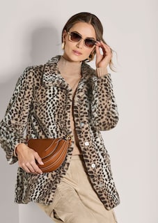 Manteau en fausse fourrure motif léopard thumbnail 5