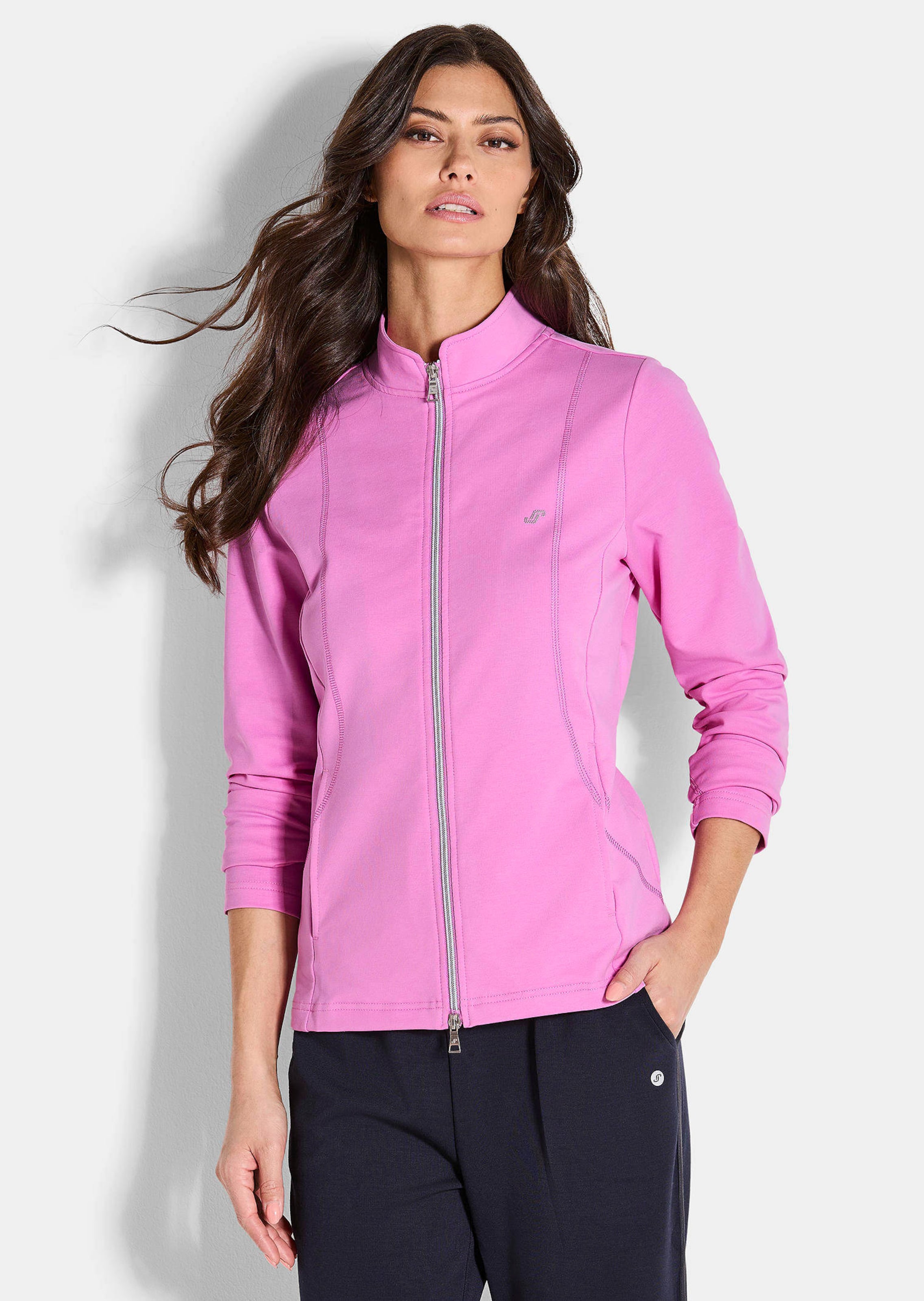 Veste sweat avec col montant