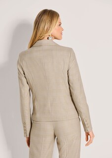 Glencheck-Blazer mit Effektgarn thumbnail 4