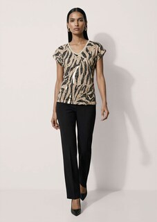Shirt met animalprint en V-hals thumbnail 3