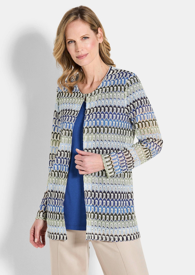 Longjacke in Spitzenoptik