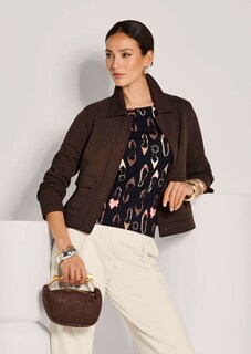 Leichter Jerseyblazer mit Waffeloptik thumbnail 5