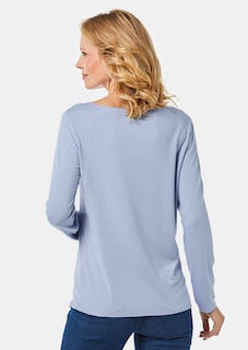 Veelzijdig te combineren shirt met lange mouwen en harmonieuze sierrand thumbnail 3