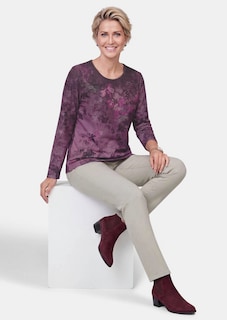 Langarmshirt mit bunten Glitzersteinen thumbnail 4