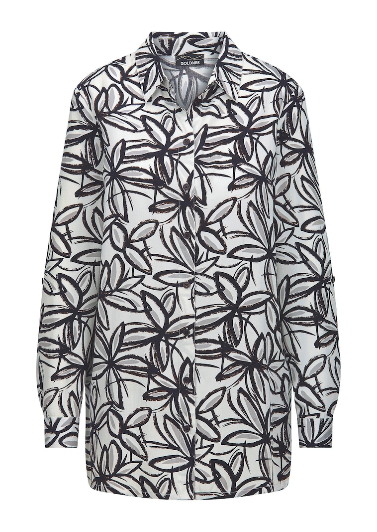 Overhemdblouse van pure viscose