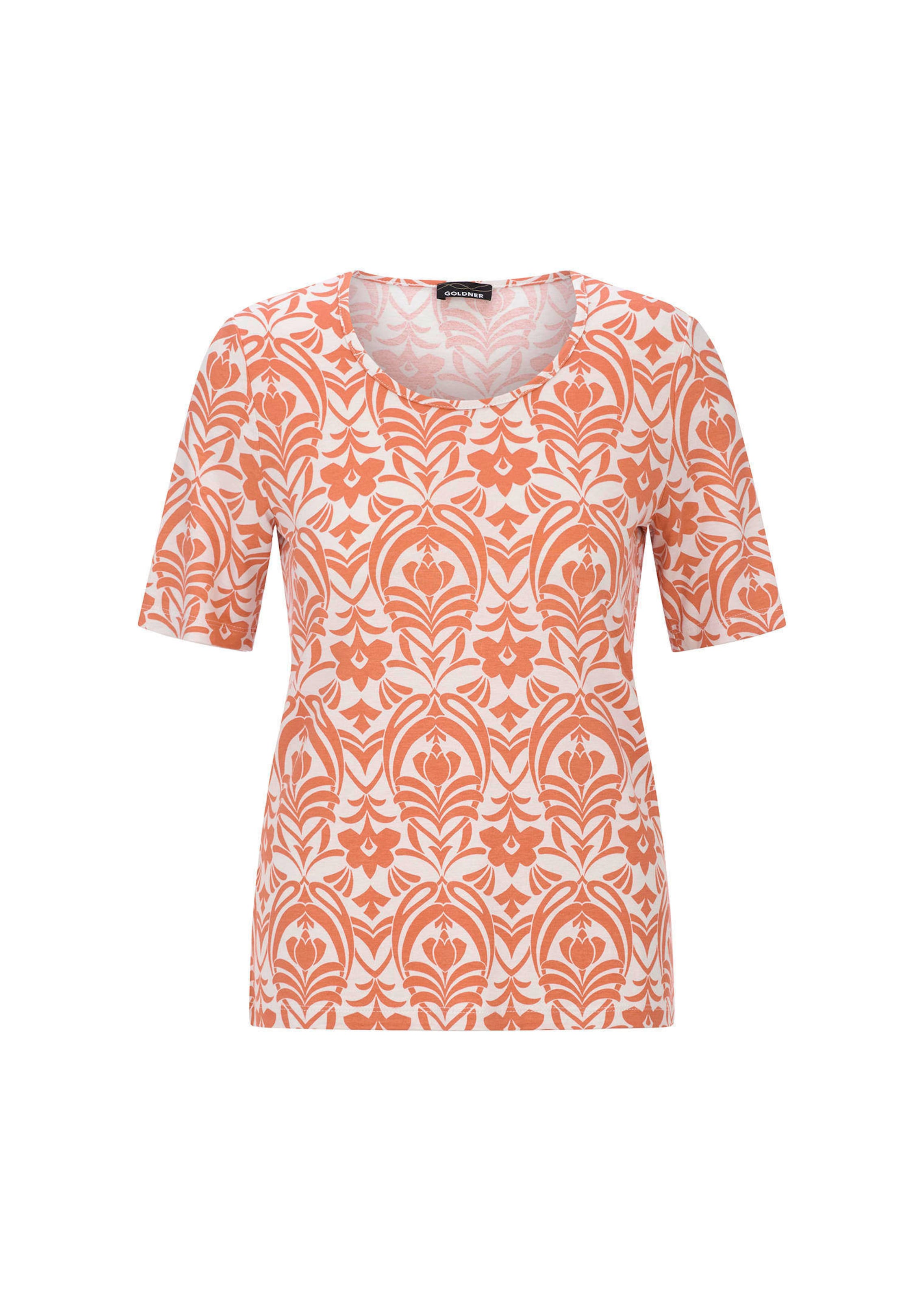 Shirt van viscose met vrouwelijk ornamentpatroon